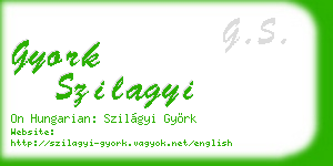 gyork szilagyi business card